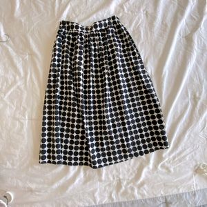 Forever 21 polka dot Midi Skirt in black and white size Xs
